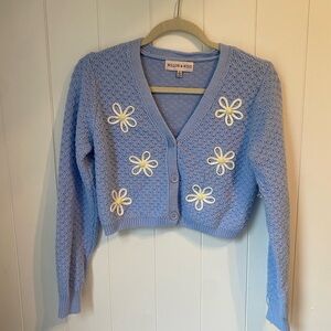 Willow & Wind | sweaters | Blue Knitted Cardigan